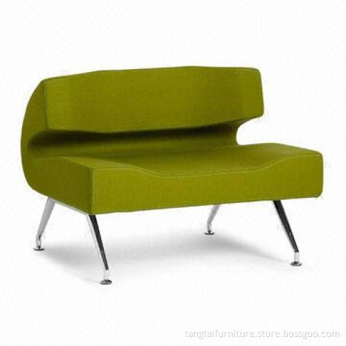 Modern Sofa, Made of PU, Fabric, Cashmere and Chrome Frame